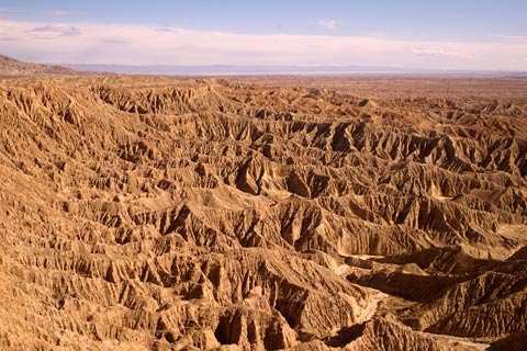 Photo of the Borrego Badlands from Fonts Point