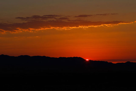 Photo of the sun rising in the east. Taken from Egg Mountain.