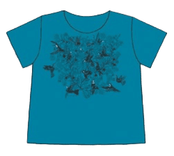 Ladies Bouquet of Hummingbirds Tee