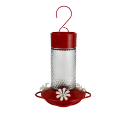 Charming Cherry Glass Hummingbird Feeder 13oz