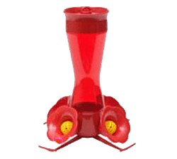 Pinch-Waist Red Plastic Hummingbird Feeder 8oz