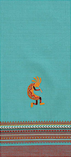 Kokopelli Embroidered Towel